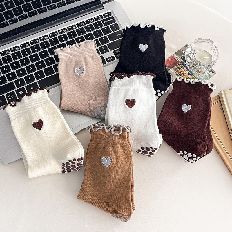 Yoga Socks Women Cotton Heart  - đánh giá và giá Medias Para Pilates Y Yoga